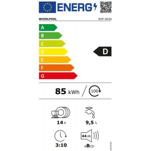 WHIRLPOOL W3F D634 Mosogatógép